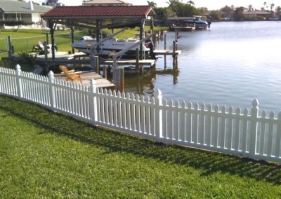 A fence near the lake